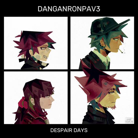 Danganronpav3 gorillaz crossover